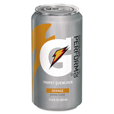 Thirst Quencher Can, Orange, 11.6oz Can, 24/carton