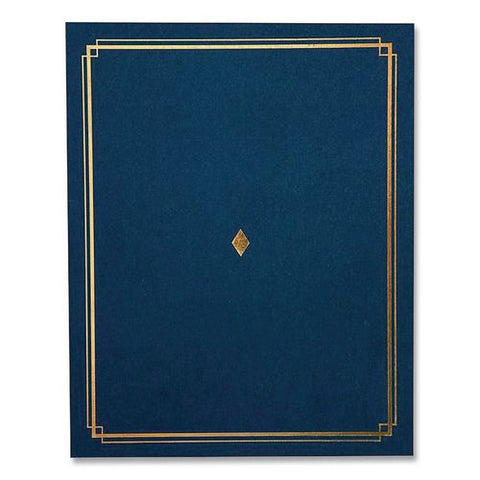 Certificate Holders, 9.5 X 12, Blue/gold, 6/pack