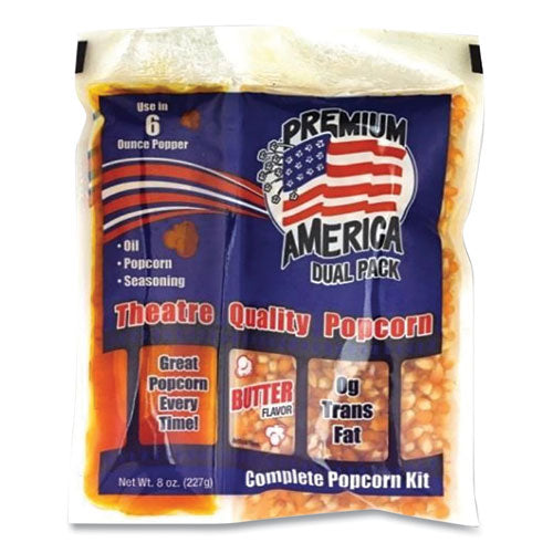 Premium America Popcorn, Butter, 8 Oz Pack, 36/carton