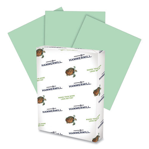 Fore Multipurpose Print Paper, 20 Lb Bond Weight, 8.5 X 14, Light Green, 500/ream