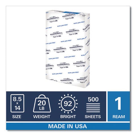 Copy Plus Print Paper, 92 Bright, 20 Lb Bond Weight, 8.5 X 14, White, 500/ream