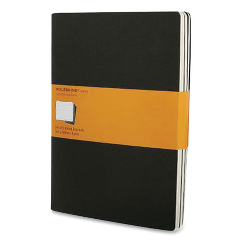 Cahier Journal, 1-subject, Narrow Rule, Black Cover, 10 X 7.5 Sheets, 3/pack