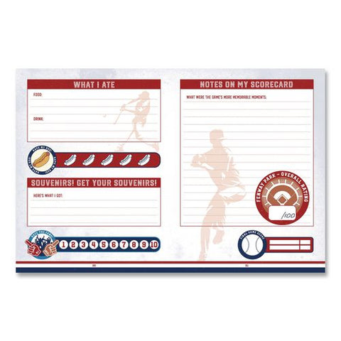 Ballpark Bucket List Guided Journal, Brown Cover, (176) 8 X 6 Sheets