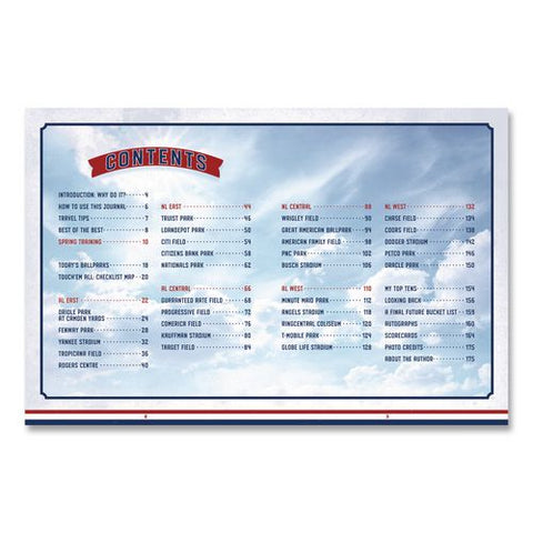 Ballpark Bucket List Guided Journal, Brown Cover, (176) 8 X 6 Sheets