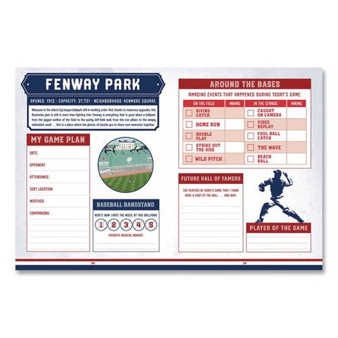 Ballpark Bucket List Guided Journal, Brown Cover, (176) 8 X 6 Sheets