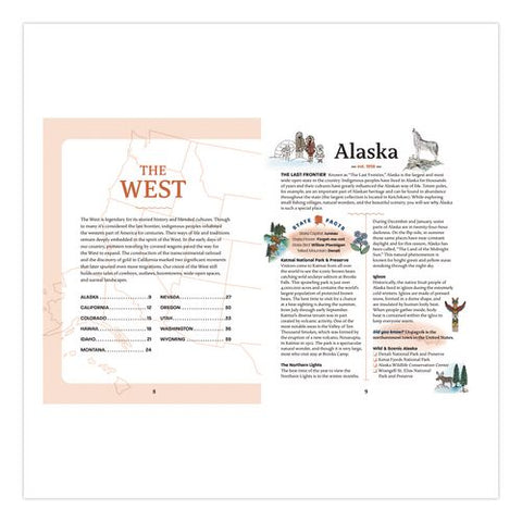 50 States Bucket List Guided Journal, Blue Cover, (176) 8.75 X 6.75 Sheets