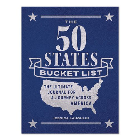50 States Bucket List Guided Journal, Blue Cover, (176) 8.75 X 6.75 Sheets