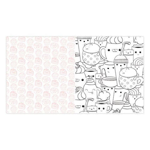 Cute Kawaii Coloring Book, All Ages, 128 Pages