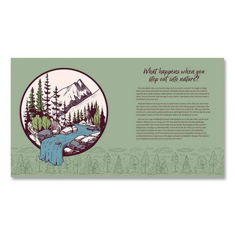 Beautiful Nature Coloring Book, All Ages, 128 Pages