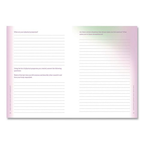 Overcome Your Anxiety Guided Journal, Aqua/cream Cover, (192) 8 X 6 Sheets
