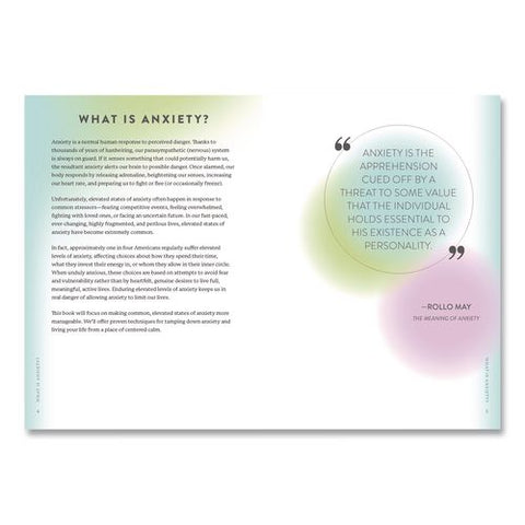 Overcome Your Anxiety Guided Journal, Aqua/cream Cover, (192) 8 X 6 Sheets