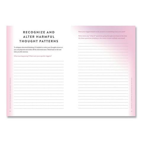 Overcome Your Anxiety Guided Journal, Aqua/cream Cover, (192) 8 X 6 Sheets