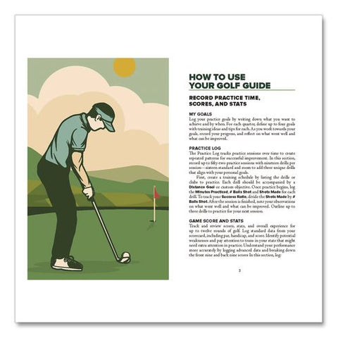 Golf Scorecard Guided Journal, Green Cover, (96) 5.5 X 3.5 Sheets