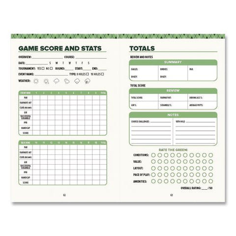 Golf Scorecard Guided Journal, Green Cover, (96) 5.5 X 3.5 Sheets