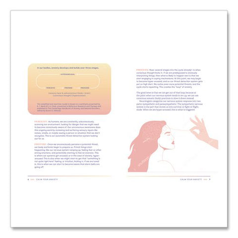 Calm Your Anxiety Guided Journal, Blue Cover, (160) 8 X 6 Sheets