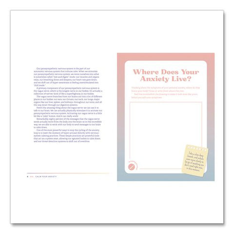 Calm Your Anxiety Guided Journal, Blue Cover, (160) 8 X 6 Sheets