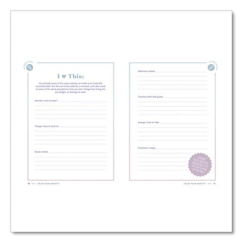 Calm Your Anxiety Guided Journal, Blue Cover, (160) 8 X 6 Sheets