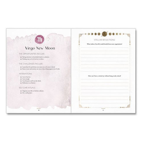 Astrological Self-care Journal, 1-subject, Purple Cover, (160) 8 X 6 Sheets