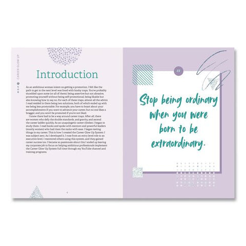 Career Glow Up Self-help Guided Journal, Blue Cover, (160) 8.75 X 6.75 Sheets