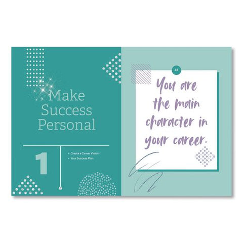 Career Glow Up Self-help Guided Journal, Blue Cover, (160) 8.75 X 6.75 Sheets