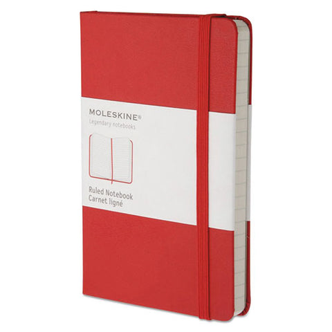 Hard Cover Notebook, 1-subject, Narrow Rule, Red Cover, (192) 5.5 X 3.5 Sheets