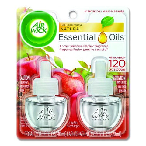 Scented Oil Refill, Apple Cinnamon Medley, 0.67 Oz, 2/pack