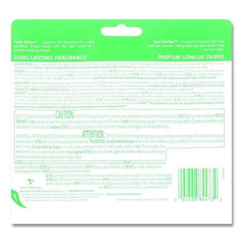 Scented Oil Refill, Fresh Waters, 0.67 Oz Refill, 3/pack, 6 Packs/carton