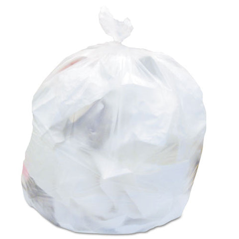 High-density Waste Can Liners, 10 Gal, 6 Mic, 24" X 24", Natural, 50 Bags/roll, 20 Rolls/carton