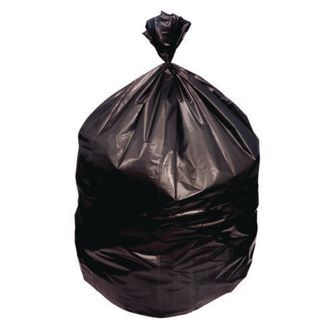 High-density Waste Can Liners, 16 Gal, 8 Mic, 24" X 33", Black, 50 Bags/roll, 20 Rolls/carton