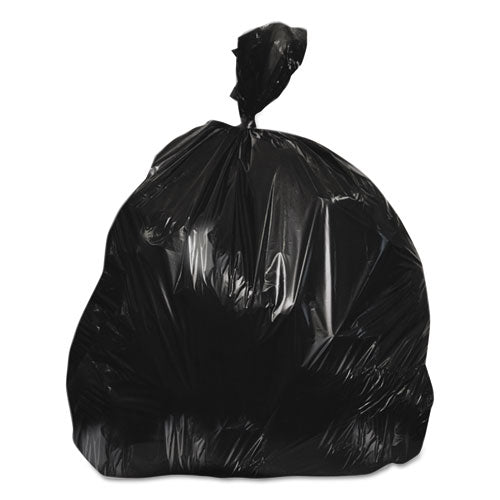 High-density Waste Can Liners, 30 Gal, 10 Mic, 30" X 37", Black, 25 Bags/roll, 20 Rolls/carton