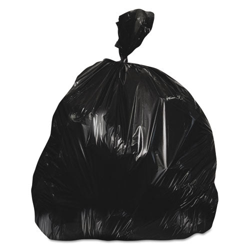 High-density Waste Can Liners, 33 Gal, 22 Mic, 33" X 40", Black, 25 Bags/roll, 10 Rolls/carton