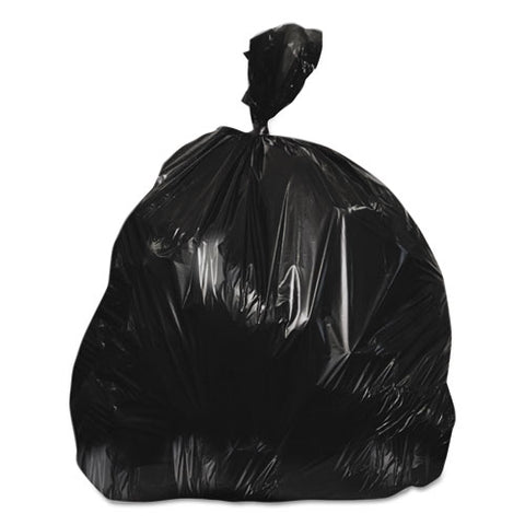 High-density Waste Can Liners, 45 Gal, 16 Mic, 40" X 48", Black, 25 Bags/roll, 10 Rolls/carton