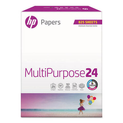 Multipurpose20 Paper, 97 Bright, 24 Lb Bond Weight, 8.5 X 11, White, 825/ream