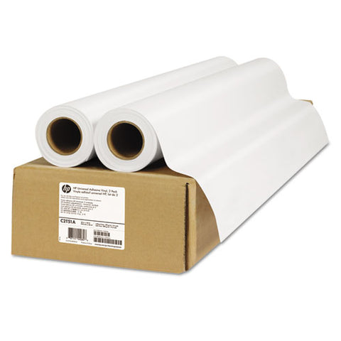 Universal Adhesive Vinyl, 2" Core, 36" X 66 Ft, Vinyl White, 2/pack