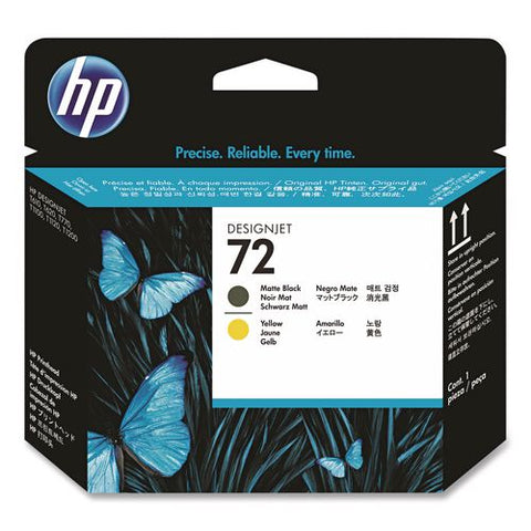 Hp 72, (c9384a) Matte Black/yellow Printhead