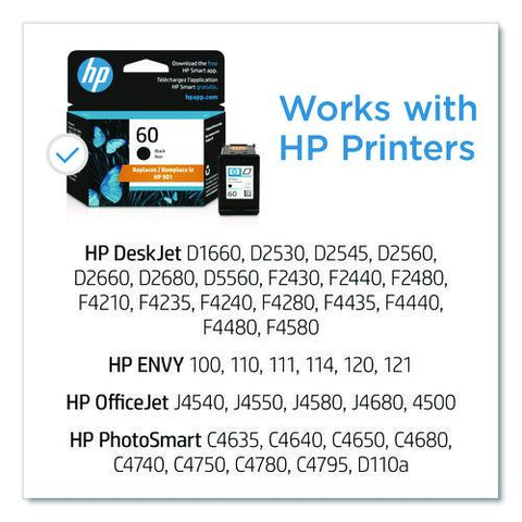 Hp 60, (cc640wn) Black Original Ink Cartridge