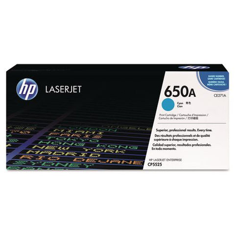 Hp 650a, (ce271a) Cyan Original Laserjet Toner Cartridge