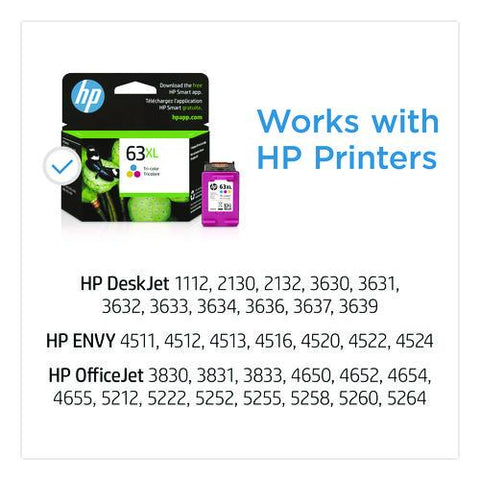 Hp 63xl, (f6u63an) High-yield Tri-color Original Ink Cartridge