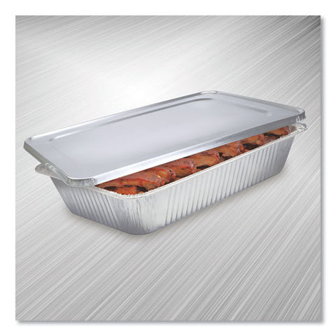 Steam Table Pan Lids, Full Curl Edge, Fits Full-size Pan, 0.62" Deep, 12.87 X 20.81, 50/carton