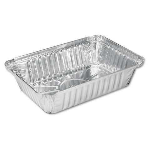 Aluminum Oblong Pan, 2.25 Lb Capacity, 5.94 X 8.44 X 1.81, Silver, 500/carton