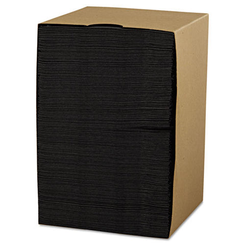 Beverage Napkins, 2-ply, 9 1/2 X 9 1/2, Black, 1000/carton