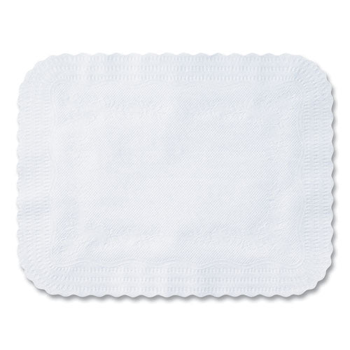 Scalloped Edge Traymat, Smooth Surface, 16.5" X 12.75", White, 1,000/carton
