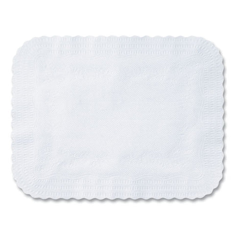 Scalloped Edge Traymat, Smooth Surface, 16.5" X 12.75", White, 1,000/carton