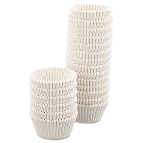 Fluted Bake Cups, 4.5" Diameter X 1.25" H, White, Paper, 500/pack, 20 Packs/carton