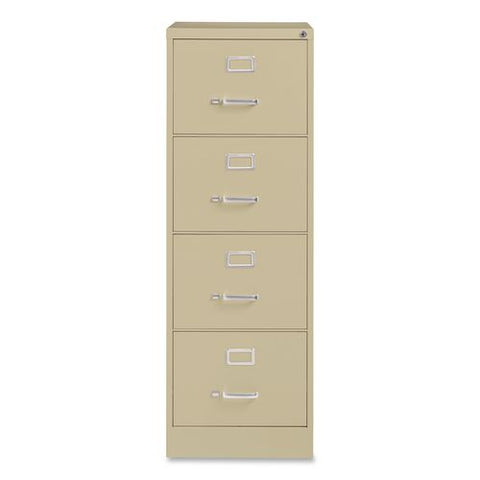Commercial Vertical Legal File Cabinet, 4 Legal Size File Drawers, 18 X 26.5 X 52, Putty