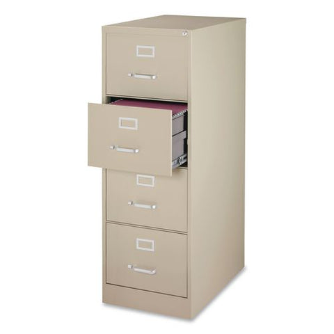 Commercial Vertical Legal File Cabinet, 4 Legal Size File Drawers, 18 X 26.5 X 52, Putty