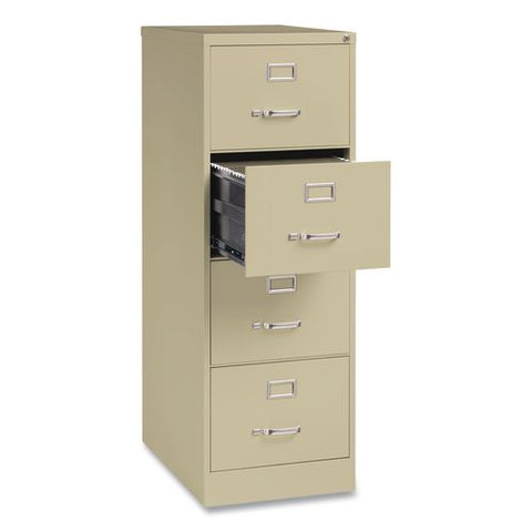 Commercial Vertical Legal File Cabinet, 4 Legal Size File Drawers, 18 X 26.5 X 52, Putty