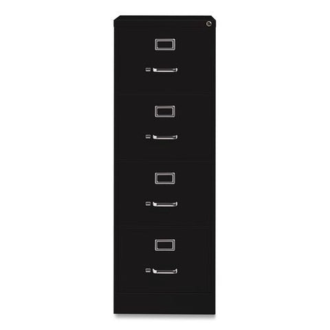 Commercial Vertical Legal File Cabinet, 4 Legal Size File Drawers, 18 X 26.5 X 52, Black