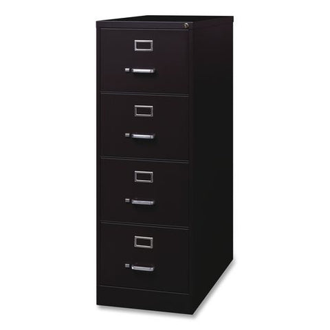 Commercial Vertical Legal File Cabinet, 4 Legal Size File Drawers, 18 X 26.5 X 52, Black