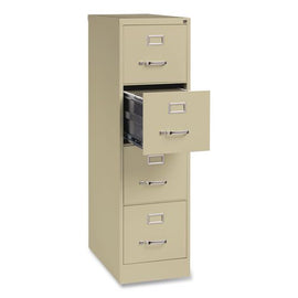 Commercial Vertical Letter File Cabinet, 4 Letter-size File Drawers, 15 X 25 X 52, Putty